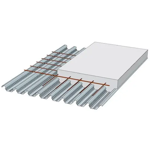 Plancher collaborant à bac acier