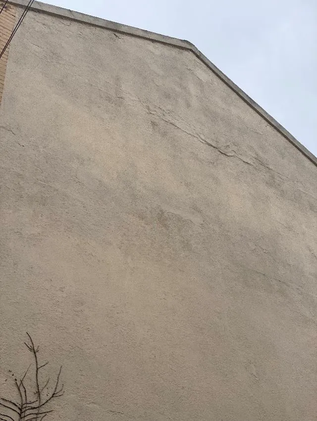 Importantes traces d'humidité visibles sur un mur, avec dégradation des revêtements et altération de la surface.